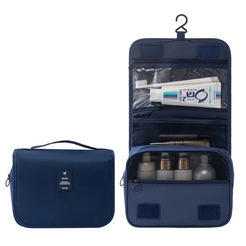 Hanging Toiletry Bag for Business Trips Portable Large Capacity Skincare Makeup Bag Dry and Wet Separation Folding Storage Bag