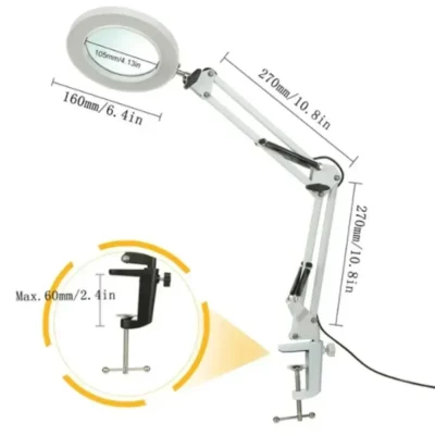 72LED 8X/10X NEW Illuminated Magnifier USB 3 Colors LED Magnifying Glass for Soldering Iron Repair/Table Lamp/Skincare Beauty