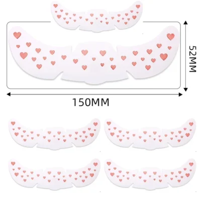 6Pcs/Set Glitter Skincare Freckles Face Tattoo Sparkle Temporary Tattoo Bow Love Kiss Makeup Patch Valentine's Day Face Tattoo