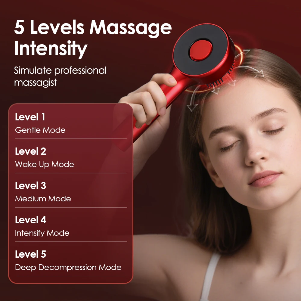 Electric Vibration Massage Comb Portable Hair Follicle Comb Scalp Oil Liquid Applicator Head Massager Hair Growth Anti Loss Care