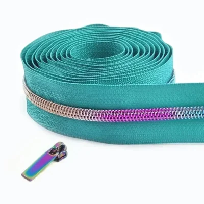 2/5/8/10M 5# Meetee Sewing Nylon Zipper Tape Clothes Zippers Puller Head Bag Jacket Zip Coil Closure Replace Repair Accessories
