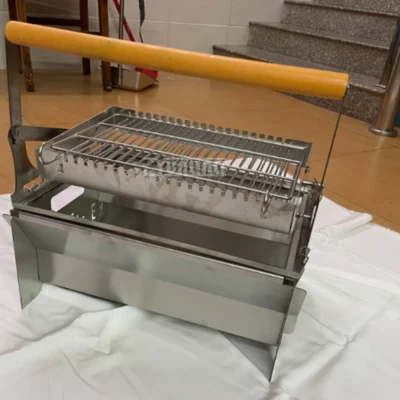 Flip Charcoal Barbecue Grill Household Outdoor Detachable Rotating Mesh Grill Kippengrill Electrisch