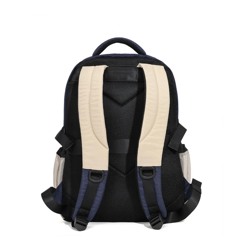 Fashion Travel Backpack High Capacity Unisex Parchwork School Bag Women Y2k Blue Nylon Backpacks Man Causal Hiking Bags 2024 New