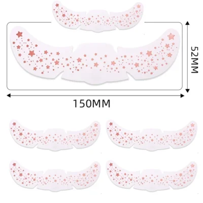 6Pcs/Set Glitter Skincare Freckles Face Tattoo Sparkle Temporary Tattoo Bow Love Kiss Makeup Patch Valentine's Day Face Tattoo