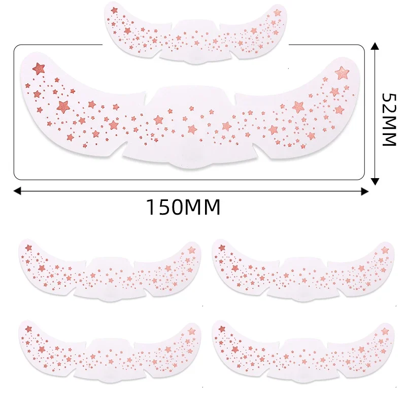 6Pcs/Set Glitter Skincare Freckles Face Tattoo Sparkle Temporary Tattoo Bow Love Kiss Makeup Patch Valentine's Day Face Tattoo