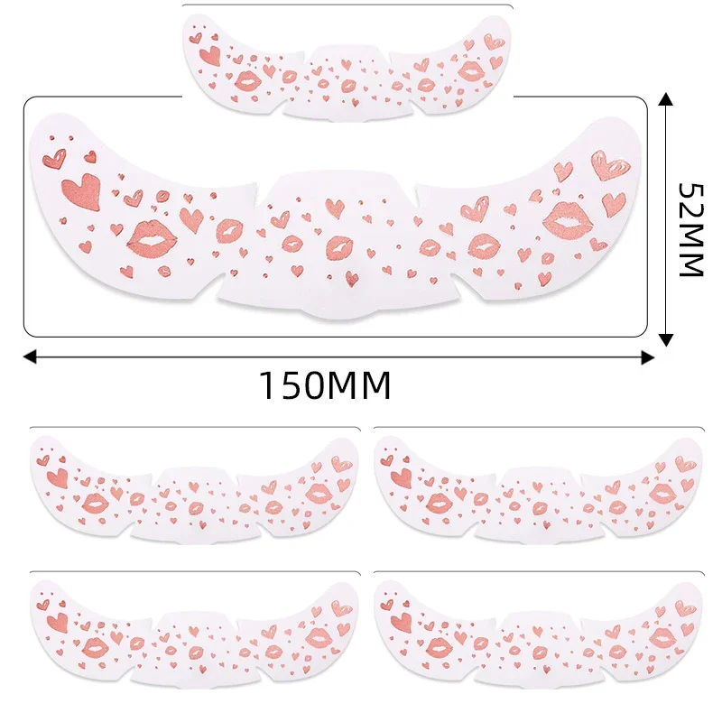 6Pcs/Set Glitter Skincare Freckles Face Tattoo Sparkle Temporary Tattoo Bow Love Kiss Makeup Patch Valentine's Day Face Tattoo