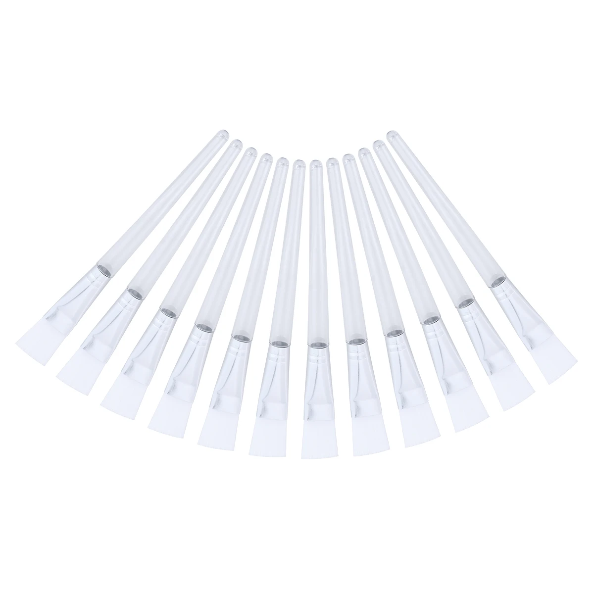 12PC Mask Brush Transparent Handle Face Mask Mud Mixing Brush Skin Care Applicator Make Up Brushes Beauty Tool
