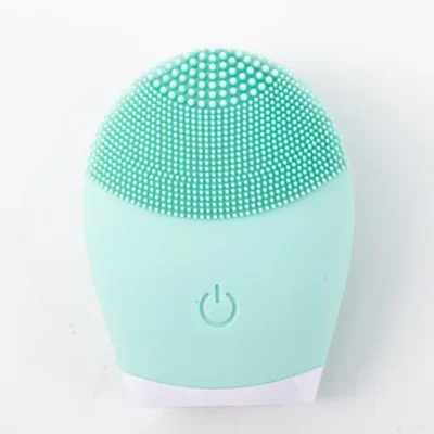 Electric Silicone Facial Cleanser Massager Skincare Tool with Vibration Pore Cleaning Beauty Machine Self-Battery Powered