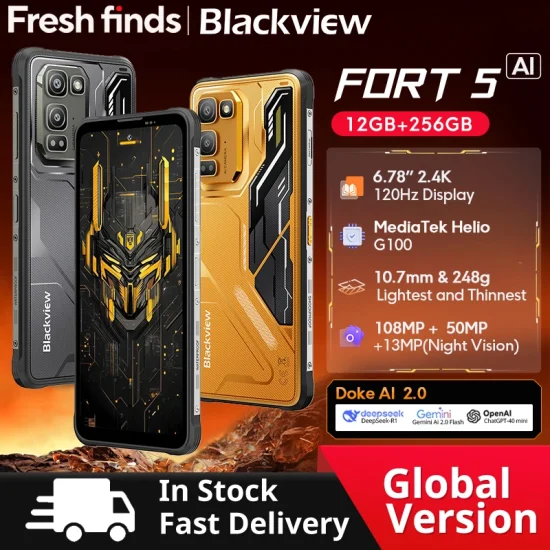 【World premiere】Blackview Fort 5 Rugged SmartPhone 6.78-inch 2.4K Display Imaging Flagship 108Mp Camera 2W BOX Speaker Cellpho