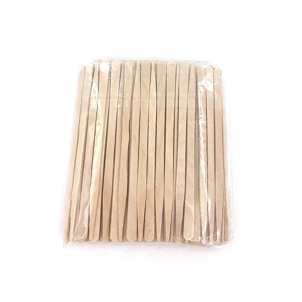 100PCS Woman Wooden Hair Removal Stick Disposable Depilation Spatula Wax Sticks Wood Face Eyebrows Waxing Spatula Beauty Tool