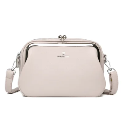 Elegant Shoulder Bag for Women Soft Leather Crossbody Bags Designer Multiple Pockets Messenger Bag Ladies Purses and Handbags