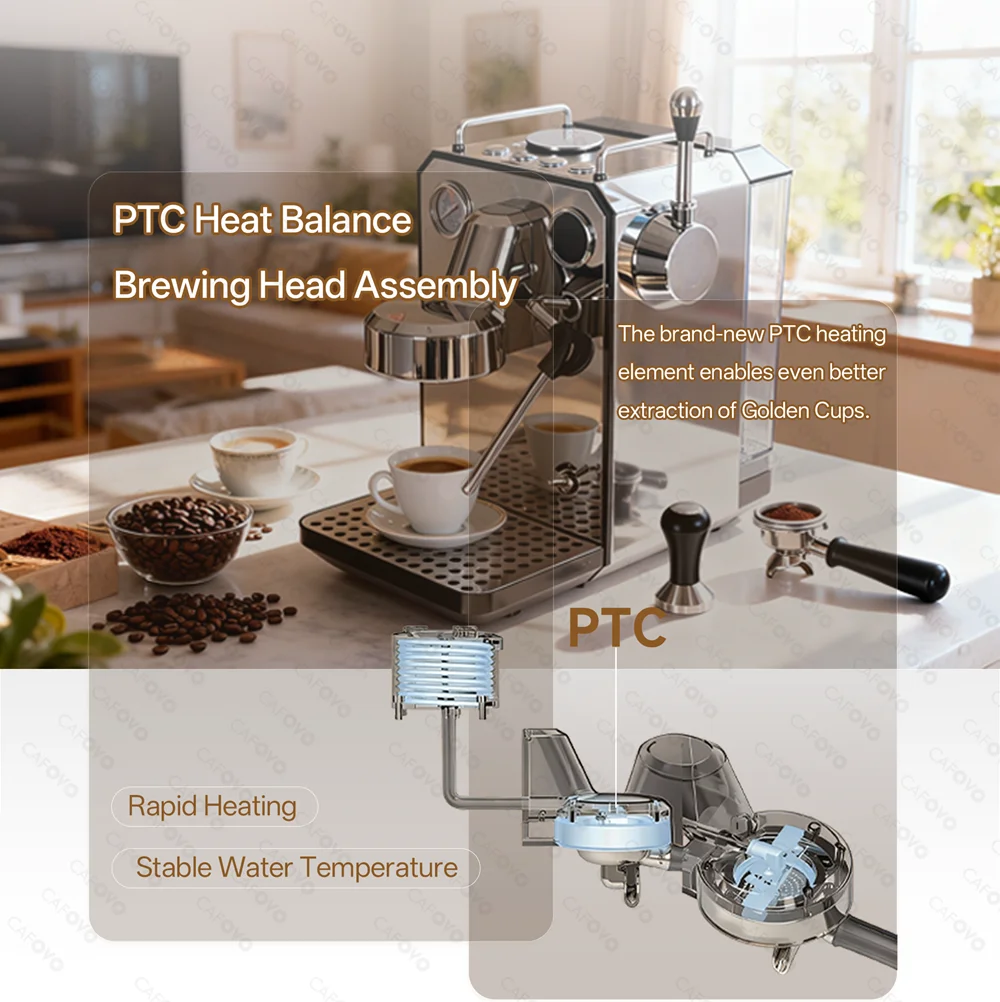 CAFOVO G3006 Coffee Machine Espresso 15bar Pressure Home Use Espresso Coffee Machine Home Use Coffee Maker 220V
