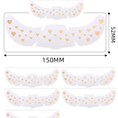 6Pcs/Set Glitter Skincare Freckles Face Tattoo Sparkle Temporary Tattoo Bow Love Kiss Makeup Patch Valentine's Day Face Tattoo