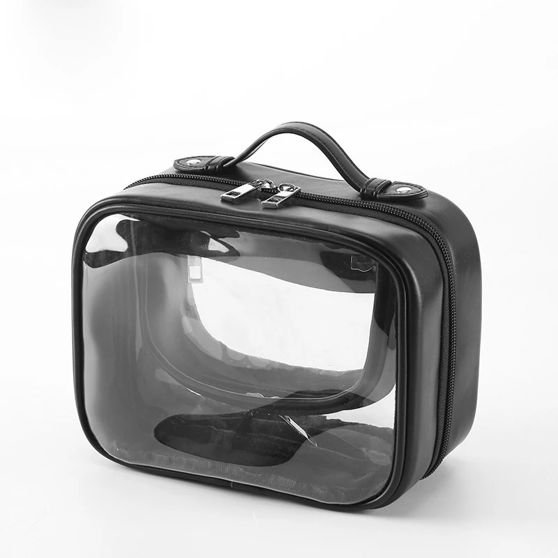 Waterproof PU Makeup Bag Transparent Wash Bags Women Casual Portable Travel Skincare Storage Organizer Make Up Toiletry Bag