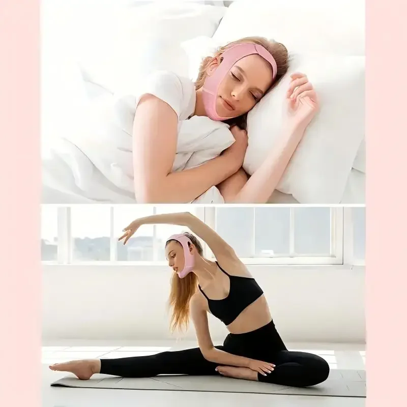 YANBIGUO Reusable V-Line Mask Facial Slimming Strap Double Chin Reducer Chin Up Mask Face Lifting Belt V Shaped Slimming Face