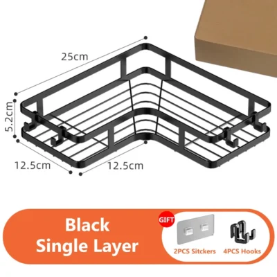 Luxury Acrylic Bathroom Shelf without Drilling Corner Shelf For Shower Kitchen Toilet Skincare Organizer Bathroom Accessories