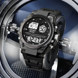 Men's Watch [2025 New Model] Ultra-Long Battery Life, Shock-Proof and Sweat-Proof, Led Large Dial |   Day of the Week + Alarm Clock + Stopwatch |   Youth Sports Electronic Watch