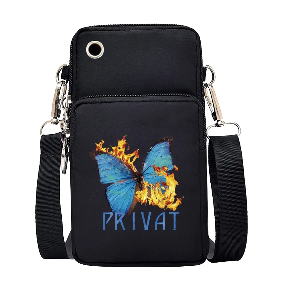 Universal Mobile Phone Bag Iphone 13 Huawei Shoulder Cross-body Package Women Sport Pouch Unisex Arm Wrist Bags Butterfly Print