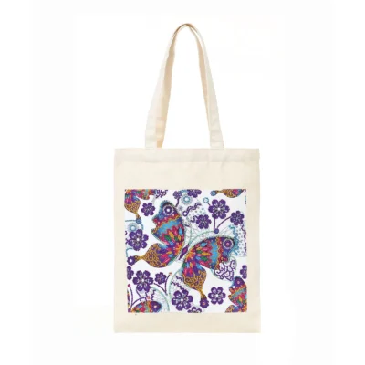 1pc/Set DIY Butterfly Diamond Painting Shopping Bag Crystal Rhinestones Diamond Art Handbags Diamond Art Canvas Bags for Women
