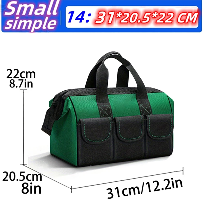 Upgrade 18in- 23inch Large Capacity Tool Bag Thickened Oxford Waterproofed Wear-Resistant Heighten Electrician Tool Storage Bag