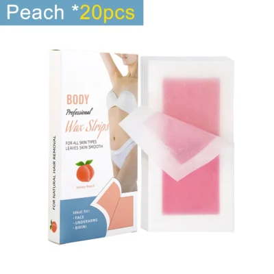 20/40pcs Hair Removal Wax Strips Roll Underarm Wax Strip Paper Waxing Wipe Sticker Beauty Tool for Face Body Leg Arm Hair Remova