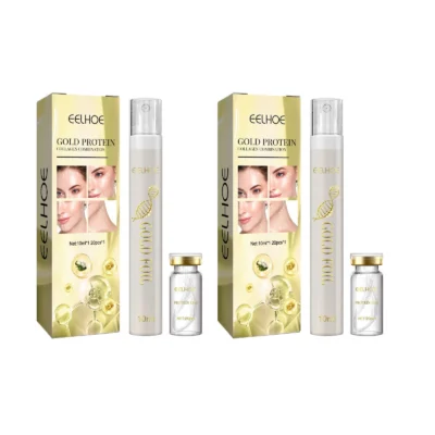EELHOE Gold Protein Collagen Combination Absorbable Thread Instant Lift Firming Deep Moisturizing Face Shrink Pores Skincare Kit