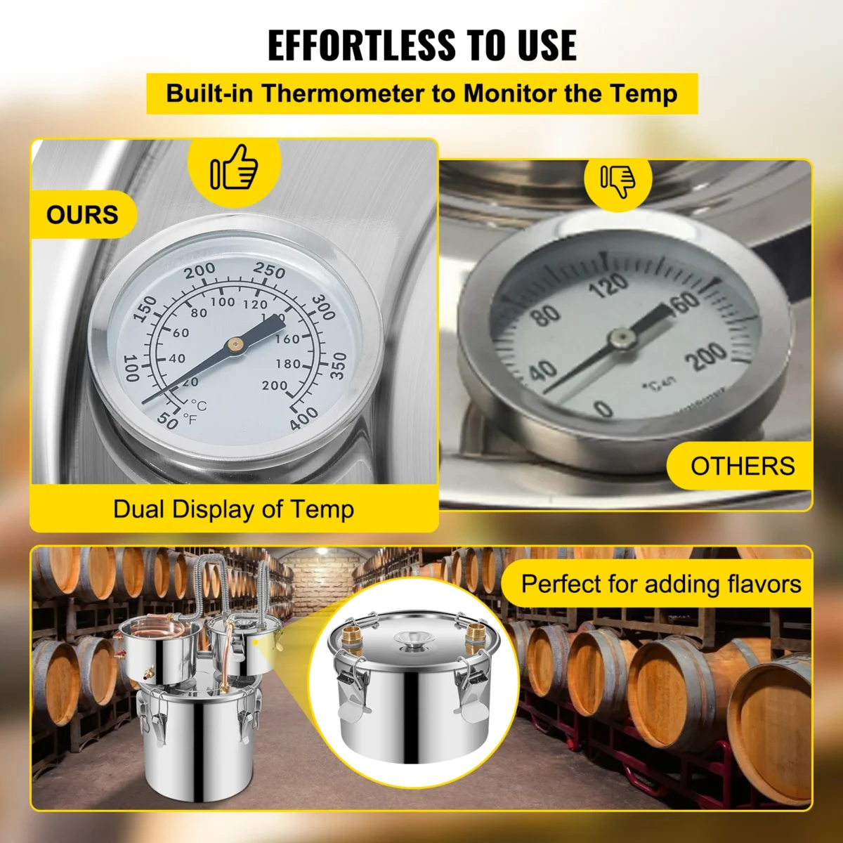 12L 20L 30L 50L Alcohol Brewing Distiller DIY Moonshine Apparatus Stainless Steel Still Whisky Beer Brandy Home Appliance