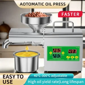 X3S 600W Intelligent Oil Press Machine 220V 110V Stainless Steel Cold And Hot Press 20+ Oil Seeds  Real-Time Temperature Control