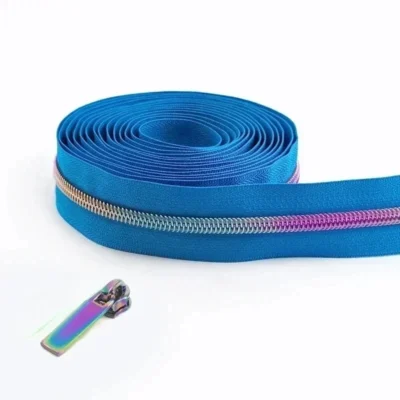2/5/8/10M 5# Meetee Sewing Nylon Zipper Tape Clothes Zippers Puller Head Bag Jacket Zip Coil Closure Replace Repair Accessories