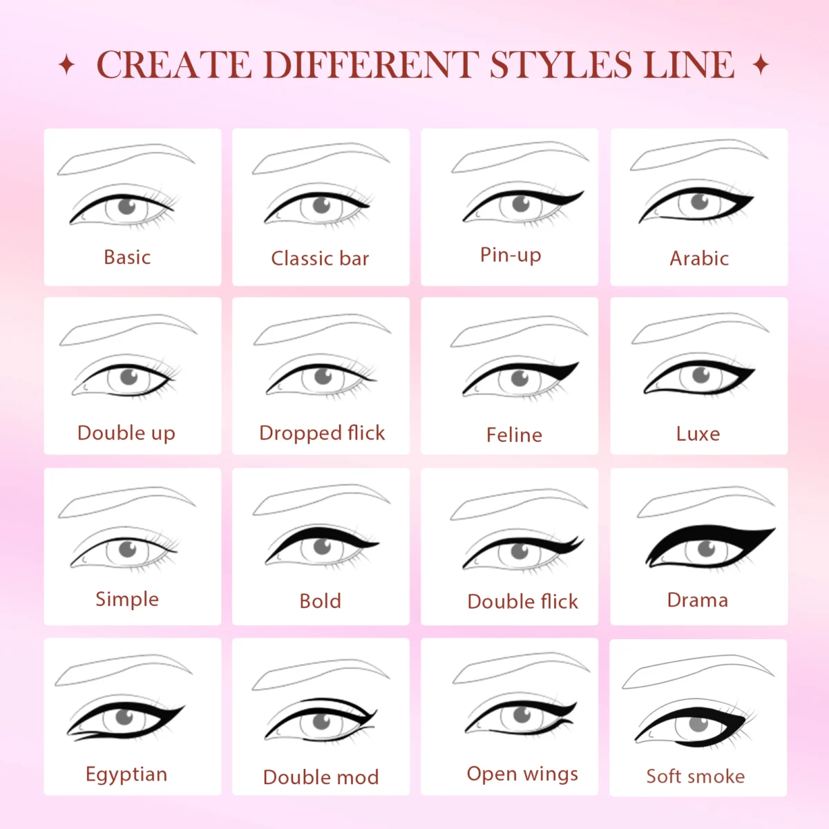 Jessup Eyeliner brush Make up Soft Fiber Wing Beauty tool Cosmetic Angled Liner 206