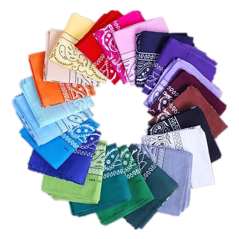 55cm*55cm Outdoor Sports Bandana Scarf Face Mask Riding Camping Cycling Headscarf Tube Wristband Paisley Headband Women Men