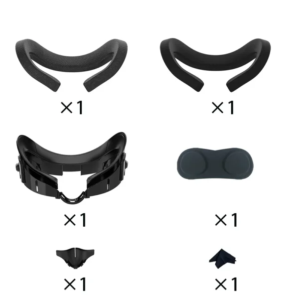FOR Meta Quest 3 VR Comfort Kit PU Leather Face Mask Cover Silk Fabric Pad  Durable Enhanced For Quest 3 Facial Interface