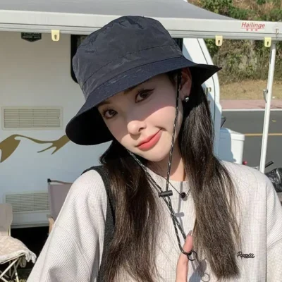 Summer travel Waterproof Fisherman hat Bucket Hat Camping Hiking Cap With Storage Bag Anti-UV Sun Hat Mountaineering Cap