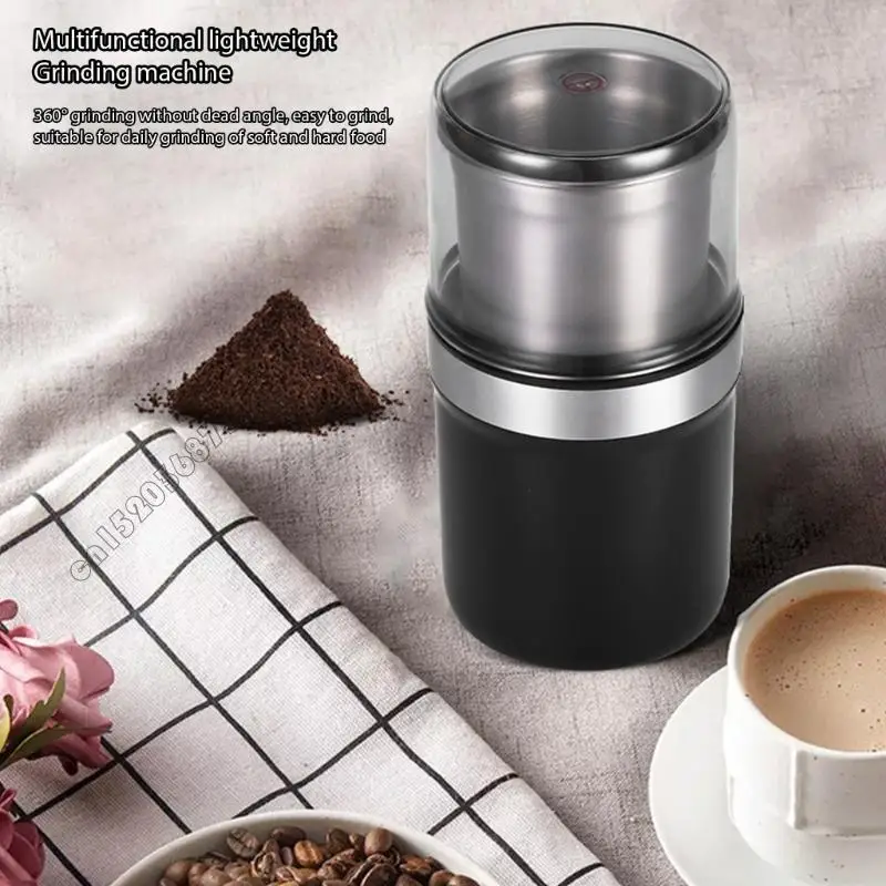 220V Electric Coffee Flavor Grinder Chamber heavy type Motor Plastic rustless steel Design Overheat 4XFB