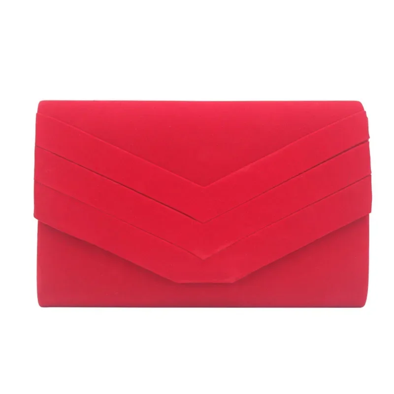 2024 Women Envelope Dinner Bag Single Shoulder Bag Crossbody Bag Velvet Handheld Bag Long Wallet Clutches for Party Wedding ﻿