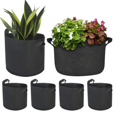 2-50 Gallons Plant Grow Bags Felt Potato Strawberry Planting Bag Garden Vegetable Seedling Bag Nursery Pot Gardening Accessories