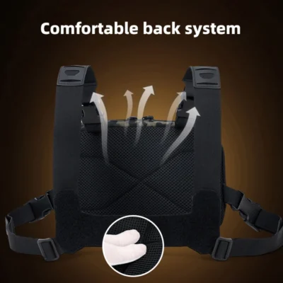 Men's Chest Bag Tactical Fishing Vest Backpack Travel Waterproof Molle Nylon Climbing Camping Backpacks Outdoor Rig Fanny Pack