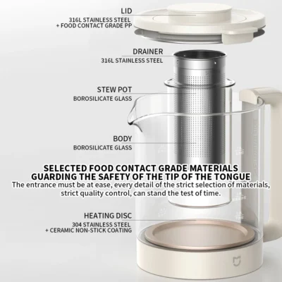 NEW Xiaomi S2 Multifunctional Health Pot kettle 1.5L Household Appliances 800W 304 Stainless Steel Heat Preservation