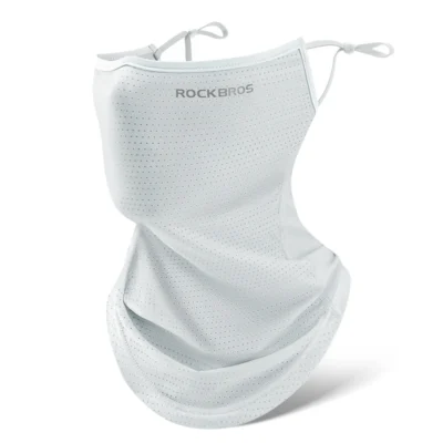 ROCKBROS Summer Ice Silk Cycling Face Mask Breathable Anti-UV  Bike Face Neck Cover Bandana MTB Road Sports Hanging Ear Scarf