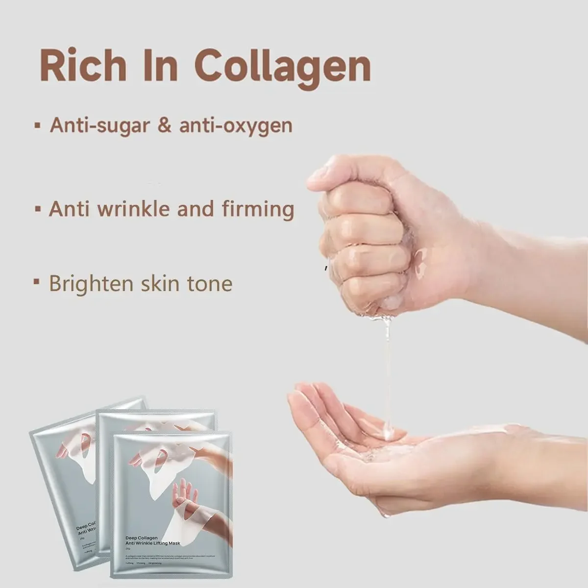 Deep Collagen Anti Wrinkle Lifting Mask Collagen Face Mask Overnight, Deep Collagen Mask for Lifting Firming Moisturizing