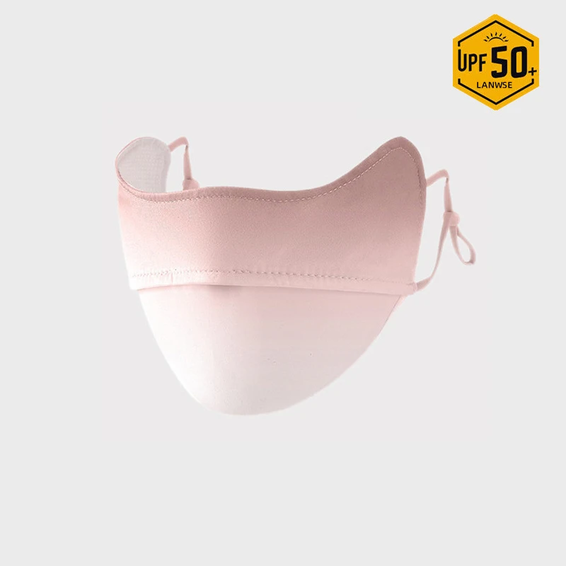 Gradient Ice Silk Face Mask Uv Sun Protection Summer Adjustable Breathable Men Women Outdoor Running Cycling Sports Mask