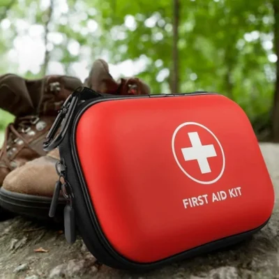 Empty Outdoor First Aid Kit Bag–Waterproof PU+EVA Case, Compartmentalized for Camping,Survival Gear, Emergency Medical Supplies