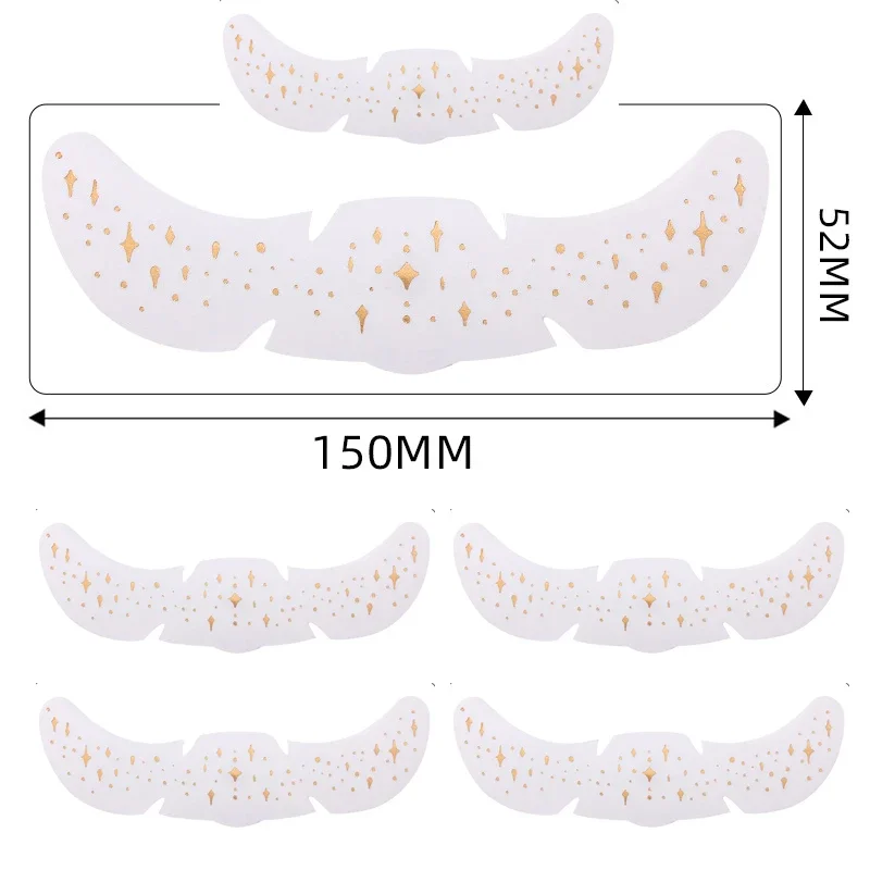 6Pcs/Set Glitter Skincare Freckles Face Tattoo Sparkle Temporary Tattoo Bow Love Kiss Makeup Patch Valentine's Day Face Tattoo