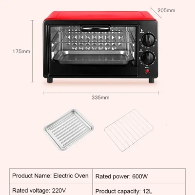 DMWD 12L Household Electric Oven Mini Multifunctional Bakery Timer Toaster Biscuits Bread Cake Pizza Cookies Baking Machine 220V