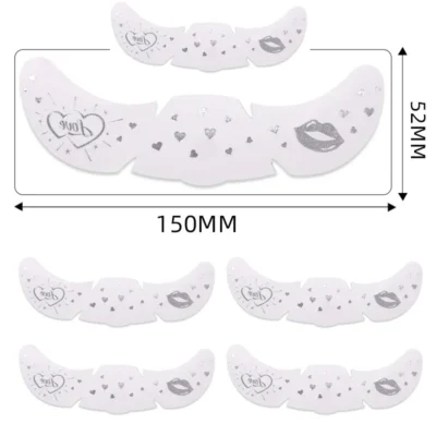 6Pcs/Set Glitter Skincare Freckles Face Tattoo Sparkle Temporary Tattoo Bow Love Kiss Makeup Patch Valentine's Day Face Tattoo
