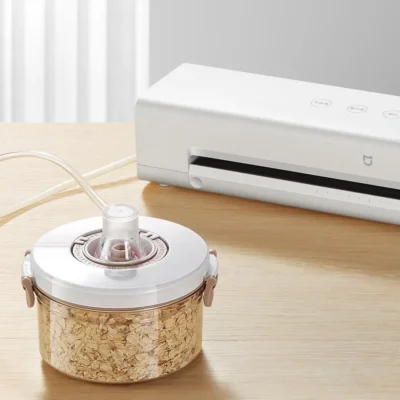 MIJIA Vacuum Sealer Machine,70Kpa Food Vacuum Sealer Machine Preservation Dry/Moist Modes,220V With Free 10pcs Vacuum Bag