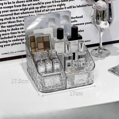 Makeup Storage Organizer Clear Skincare Organiser for Vanity Storage Box for Lipstick Cosmetic Organizer Perfume Holder Home