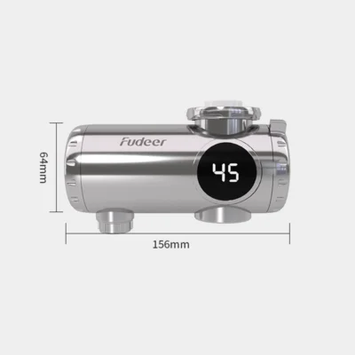 3000W Electric Water Heater Quick Install Instant Heating Faucet Hot and Cold Double Outlet Tap with Temperature Display 220V