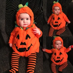 Cosplay Baby Girls Boys Halloween Clothes Sets Long Sleeve Fleece Zipper Hooded Romper Jacket Autumn Baby Girl Outfit New
