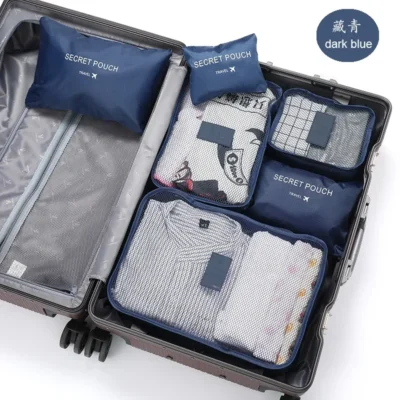 6PCS/Set Travel Storage Bag for Clothes Suitcase Organizer Wardrobe Pouch Travel Organizer Bag Case Shoes Packing Cube Bag
